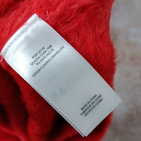 Splendid Red Fuzzy V Neck Sweater Top Womens Size Small - Picture 3 of 11